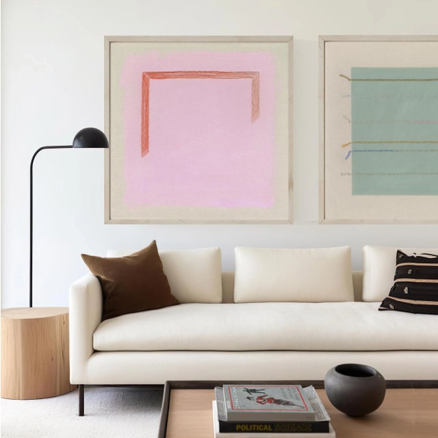 'Magenta Traffic Cone' and 'Bright Sage'' Fine Art Prints, Pair by Emily Keating Snyder Prints are 36 x 36 in. each,...