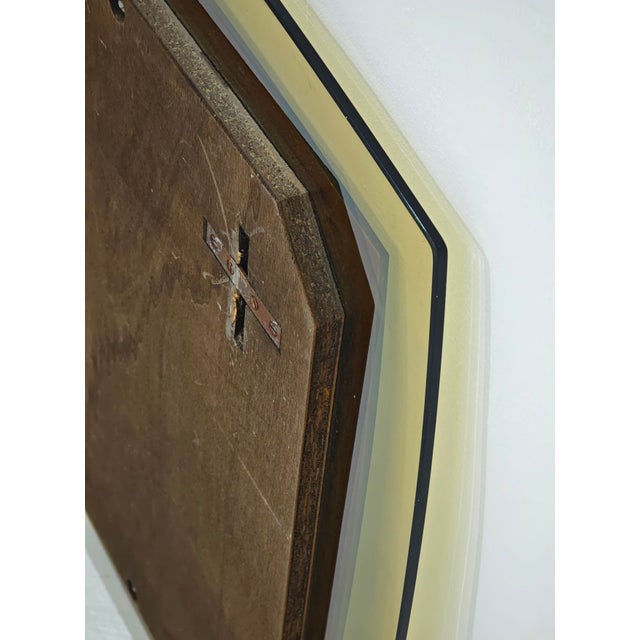 Tan Mid-Century Modern Wall Mirror in Honey Amber Glass by Cristal Art, Italy, 1970s For Sale - Image 8 of 18