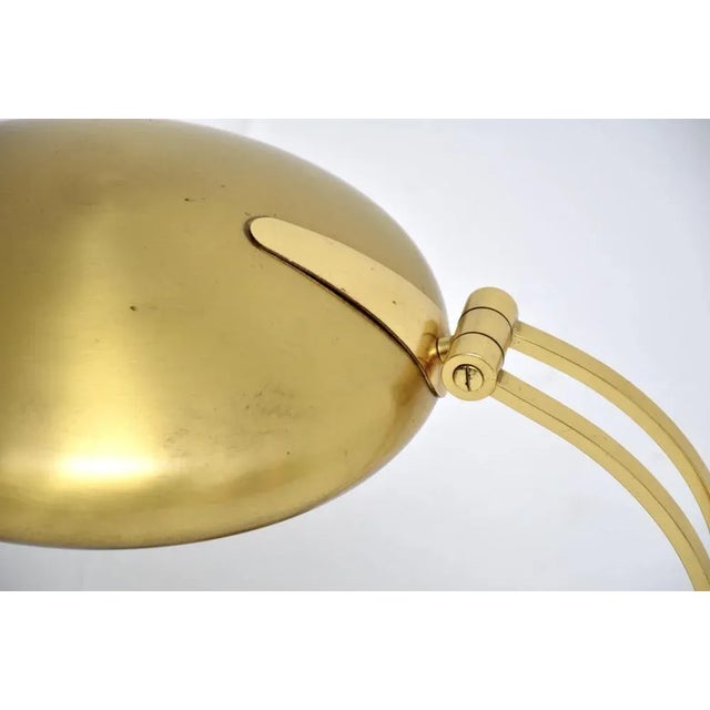 Gold Vintage Bauhaus Brass Desk Lamp from Egon Hillebrand, 1970s For Sale - Image 8 of 9