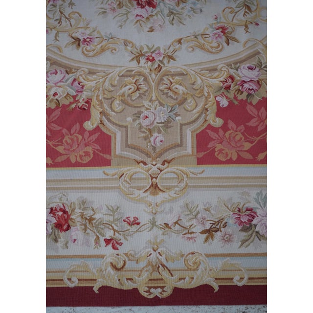 French 8x10 Aubusson Room Size Rug For Sale - Image 10 of 12