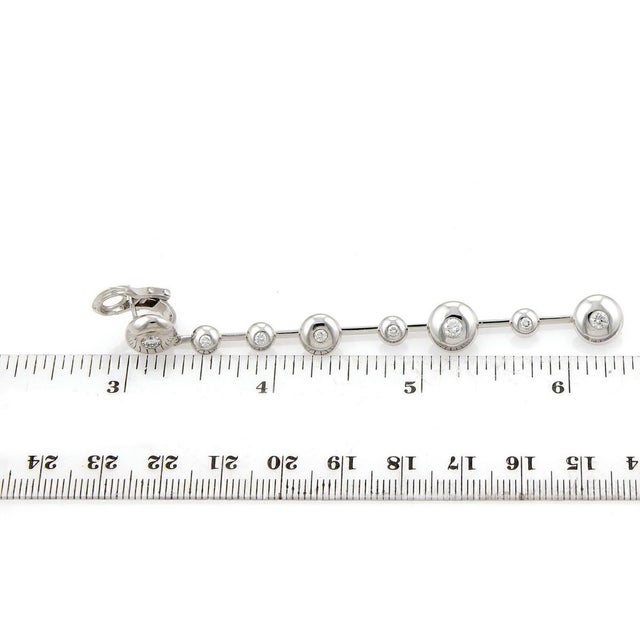 Mid 20th Century Koesia Diamond 18k White Gold Fancy Spinner Discs Long Earrings For Sale In Miami - Image 6 of 6