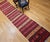 Textile Vintage Turkish Kilim Runner, Handwoven Wool, Stripe Pattern, Brick Red, 3x13 For Sale - Image 7 of 9