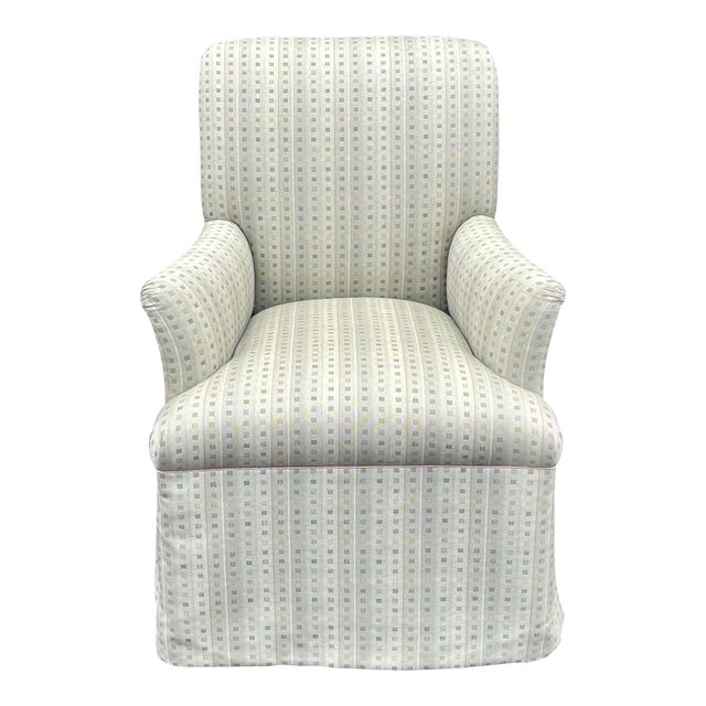 J. Robert Scott Fully Upholstered Arm Chair For Sale