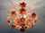 1980s Vintage Italian Murano Style Amber Brown Floral Chandelier - Porcelain Body With Crystal Teardrops For Sale - Image 5 of 18