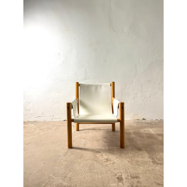 Rare Ibisco safari chair, an Italian design from the 1970s, with a minimalist design and sculptural presence. This iconic...