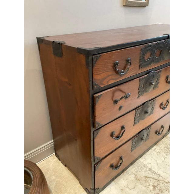 Late 19th Century Antique Japanese Sendai Tansu Chest For Sale - Image 5 of 5