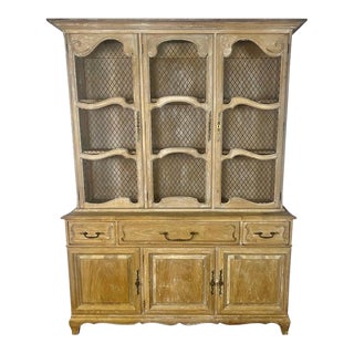 19th C. French Cabinet With Metal Detail on Doors For Sale