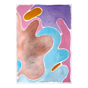 2021 "Blossom Bouquet in Pastel Tones" Abstract Color Field Acrylic Painting