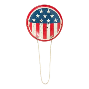 Vintage American Flag Saucer Sled on Custom Wall Mount