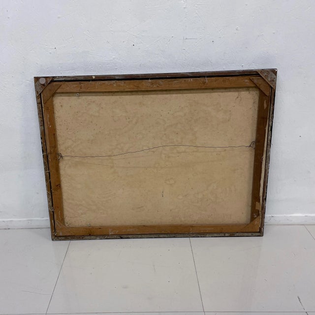 1985 Modern Painting Abstract Art Oil on Canvas Signed For Sale - Image 10 of 13