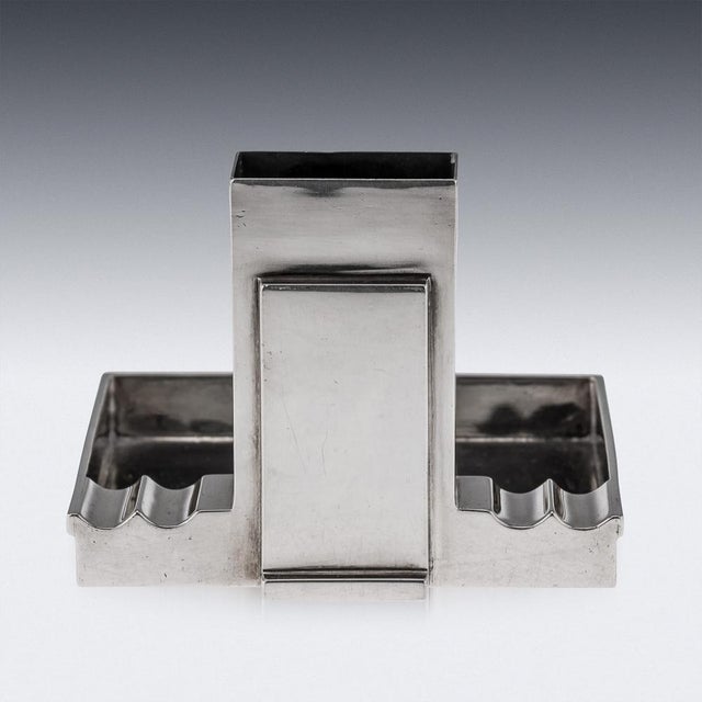 Silver Cigar Ashtray with Match Striker, 1960s For Sale - Image 4 of 13