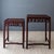 Asian Rosewood Nesting Tables With Carved Bamboo Bird and Flower Fretwork For Sale - Image 10 of 18