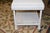 Shabby Chic Vintage White Wicker Square Side / End Table With Lower Shelf For Sale - Image 3 of 13