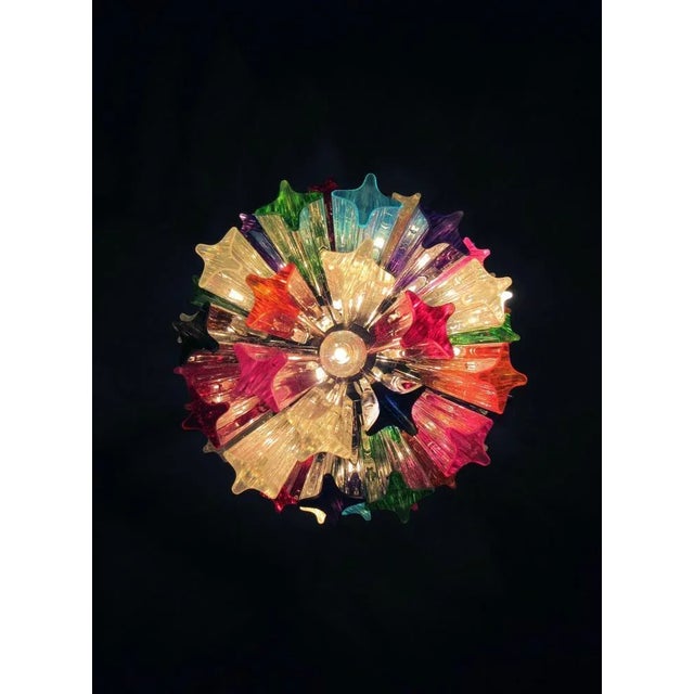 Italian Multicolored Quadriedri Chandeliers, Murano, Set of 2 For Sale - Image 12 of 18