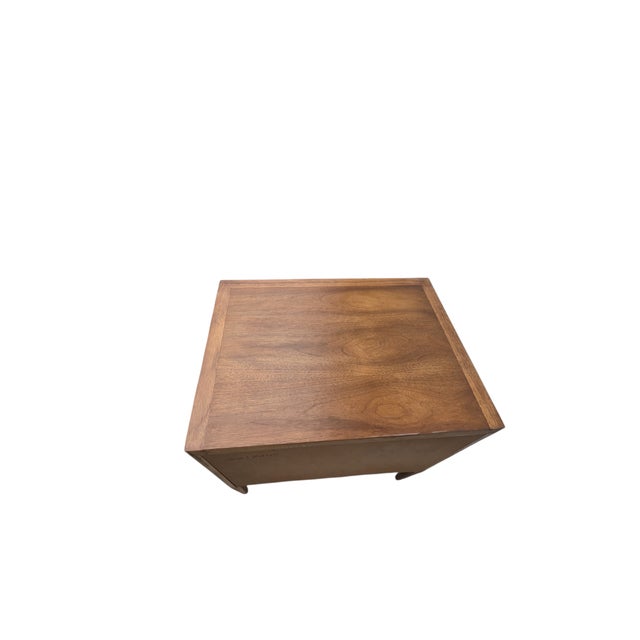 Vintage Danish Modern Century Furniture Night Stand End Table Rosewood Bronze For Sale - Image 11 of 15