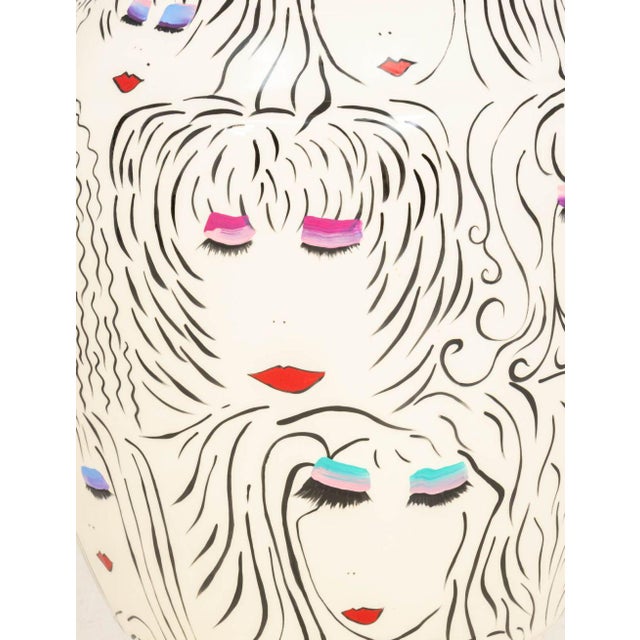 Signed Modern Hand-Painted Ceramic Floor Vase For Sale In New York - Image 6 of 9