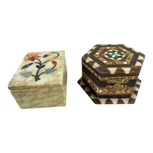 Vintage Set of Two Indian Boxes