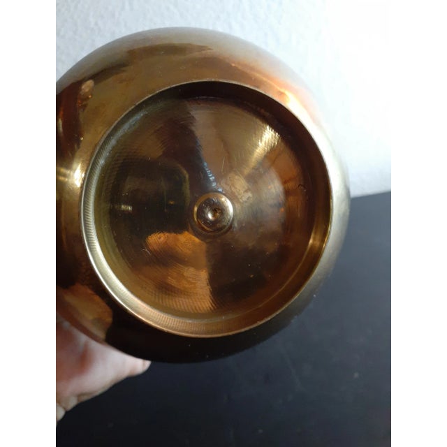 1970s Solid Brass Fluted Vase, Made in India For Sale In Dallas - Image 6 of 7