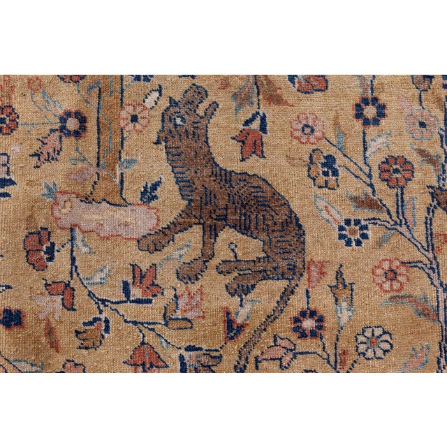 Beige Early 20th Century Persian Tabriz For Sale - Image 8 of 11