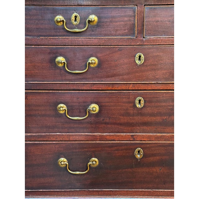 Georgian Small Chest of Drawers of Mahogany on Bracket Feet For Sale - Image 10 of 14