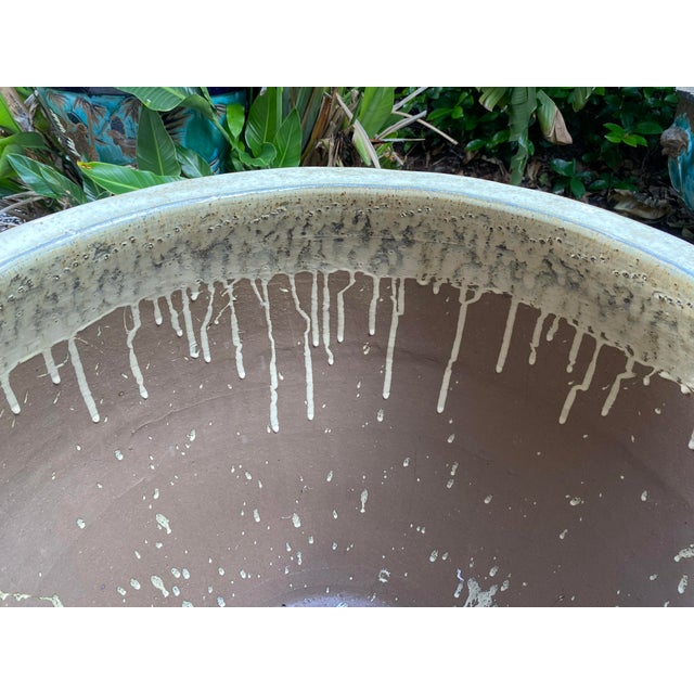 Large Stoneware Garden Planter / Table Base For Sale - Image 11 of 12