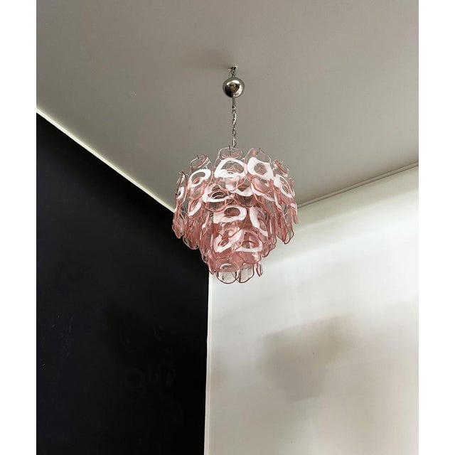 Mid-Century Modern Vintage Italian Murano Chandelier, 1990s For Sale - Image 3 of 16