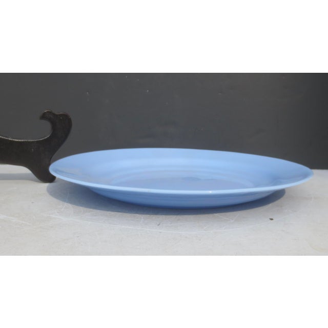 Chinese Chinese Blue Peking Glass Platter Circa 60s For Sale - Image 3 of 5