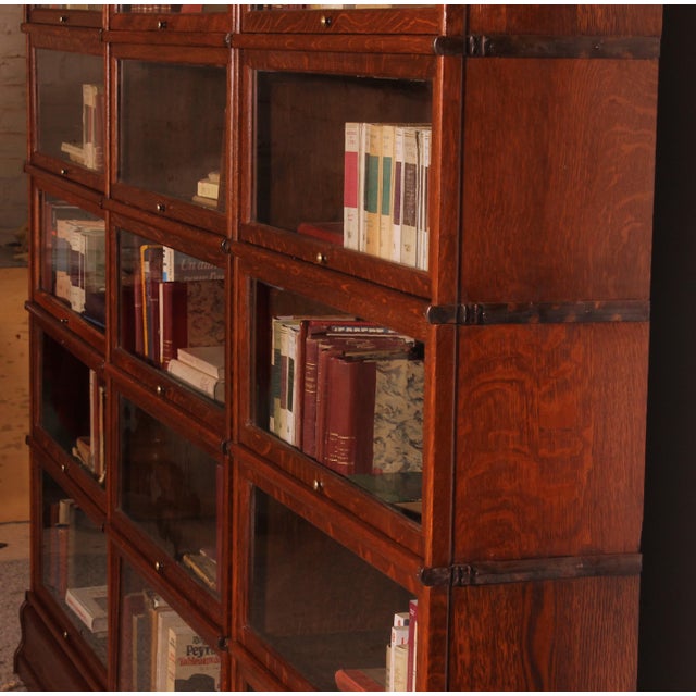19th Century Oak 3-Module Bookshelf from Wernicke Globe, 1890s For Sale - Image 14 of 15