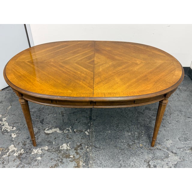 Brown Drexel Esperanto Extension Dining Table, Mid 20th Century. For Sale - Image 8 of 12
