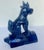 Ceramic Vintage Cobalt Blue Chinese Ceramic Roof Tile Figurines - Set of 4 For Sale - Image 7 of 18
