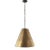 Thomas O'Brien for Visual Comfort Signature Goodman Medium Hanging Light in Bronze with Hand-Rubbed Antique Brass Shade For Sale