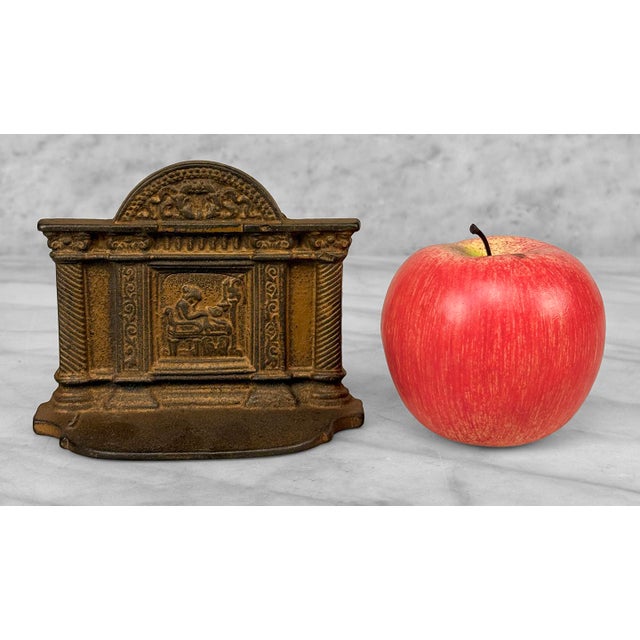 - Early 20th Century "Penelope at her Loom" Library Bookends - Solid Cast Iron with Original Brass & Copper Gilding - Each...