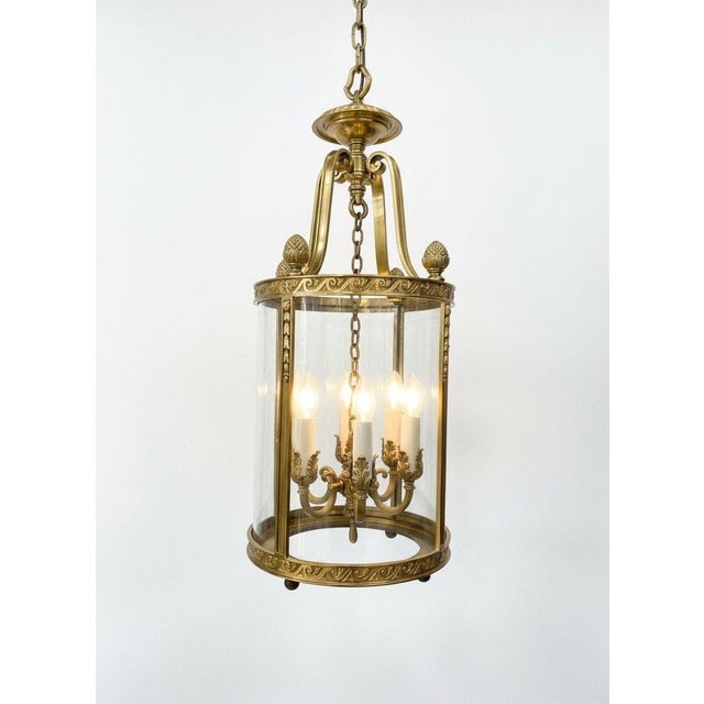 Neoclassical 1900 Caldwell Bronze Lantern Neoclassical Design For Sale - Image 3 of 6