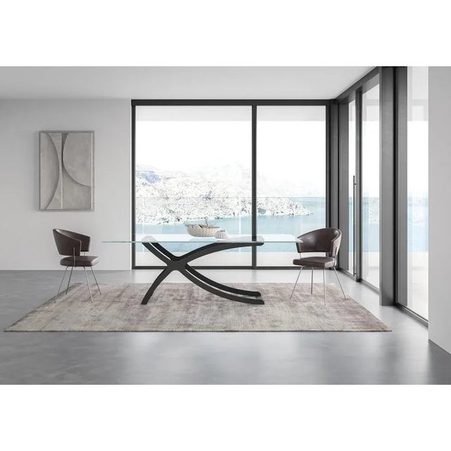 Apollo Dining Table by Chinellato Design Dimensions: W 250 x D 120 x H 72 cm Materials: Top: Extra Clear Tempered Glass...