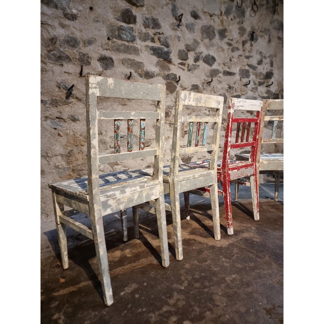 Vintage French Beechwood Chairs, 1950s, Set of 6 For Sale - Image 6 of 17