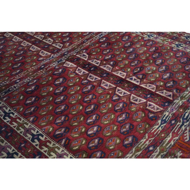 1900 - 1909 1900s Antique Russian Yamud Bokara Rug-3′5″ × 4′2″ For Sale - Image 5 of 10