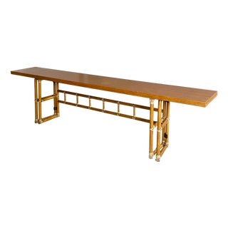 Modern American Console by Lyda Levi for McGuire Company, 1970s For Sale