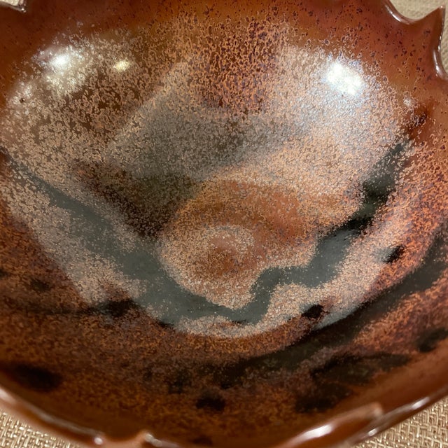 Mid Century Modern Vintage Signed Studio Glazed Pottery Bowl For Sale - Image 10 of 12