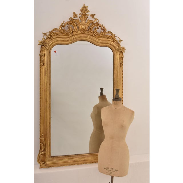 Antique Gold Leaf Mirror, 1850s For Sale - Image 3 of 12