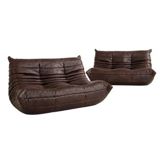 Togo Sofas in Leather from Ligne Roset, 2023, Set of 2 For Sale
