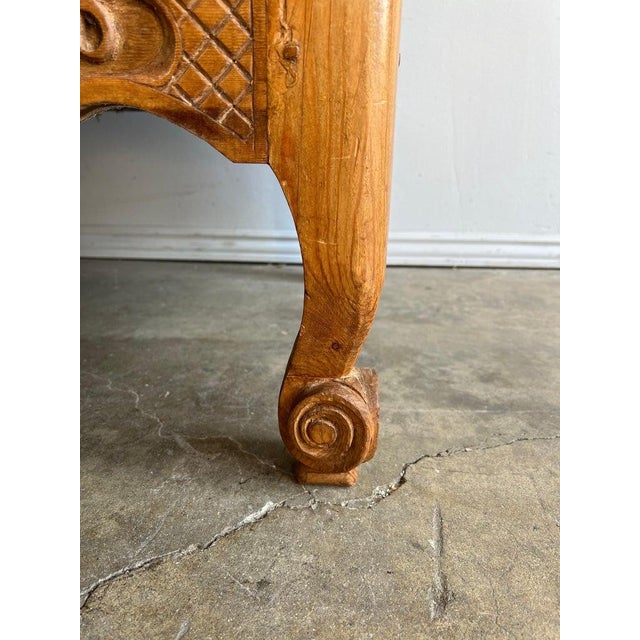 19th Century 19th Century French Provincial Pine Cabinet With Acanthus Carving For Sale - Image 5 of 12