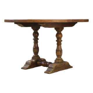 Early 20th Century Circular Oak Table, 1920s For Sale