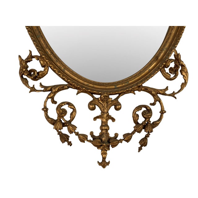 American Classical Oval Mirror, Circa 1880 For Sale - Image 3 of 4