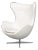 Fritz Hansen White Upholstered Egg Chair For Sale