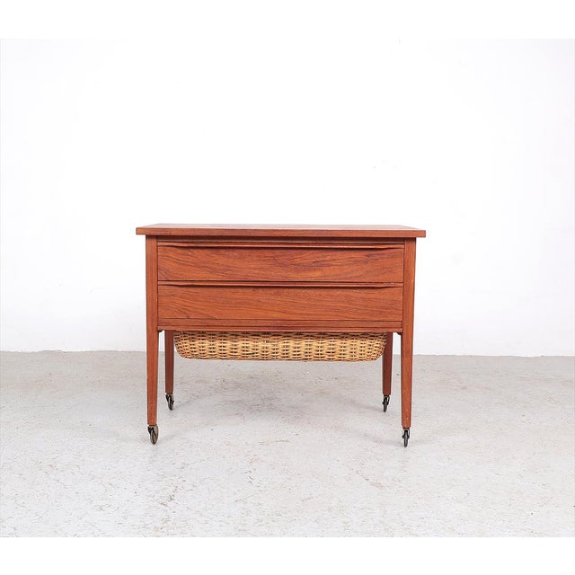 Vintage Danish Sewing Table, 1960s For Sale - Image 9 of 9
