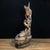 Chinoiserie Vintage Tibetan Solid Bronze Manjushri Bodhisattva Sculpture, Seated Lotus Throne Buddha Statue, Chinoiserie Buddhist Altar Decor For Sale - Image 3 of 9
