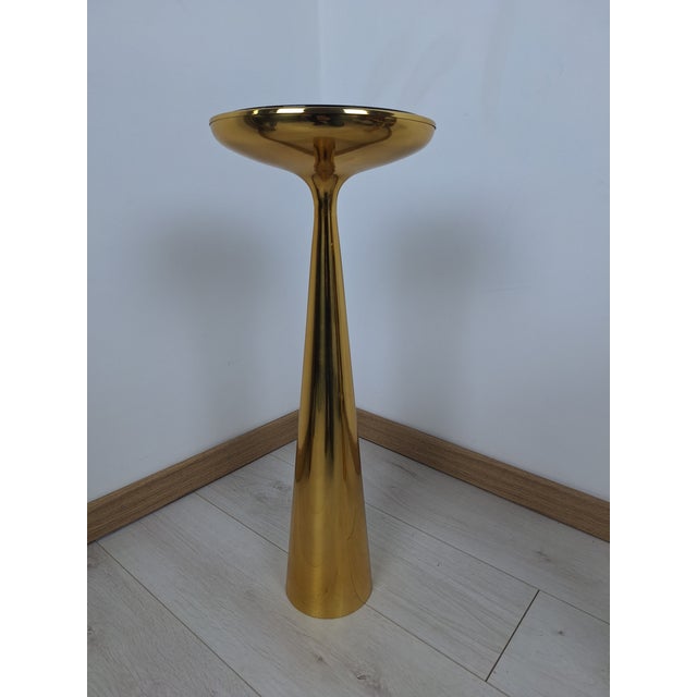 Model 1776 Low Table in Brass with Blue Glass by Max Ingrand for Fontana Arte, 1990s For Sale - Image 9 of 12