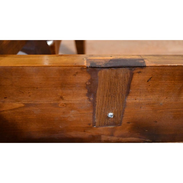 1900s Antique French Louis XV Walnut Inlaid & Marble Top Lingerie Stand For Sale - Image 12 of 16