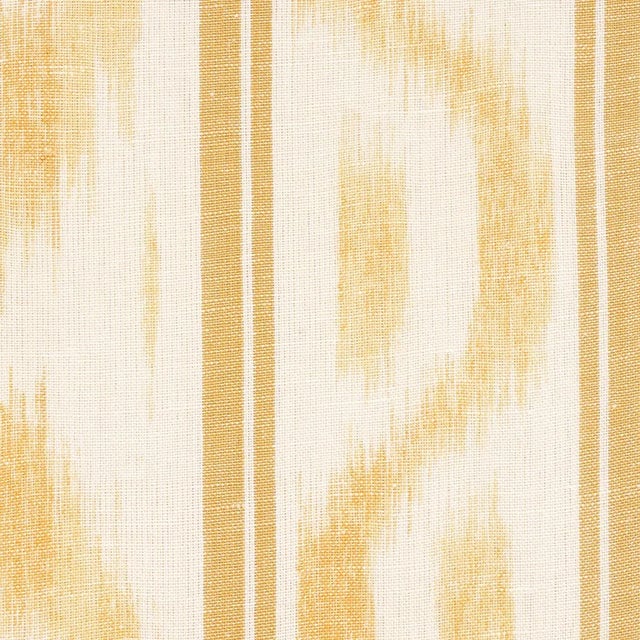 Traditional Sample - Schumacher x Mark D. Sikes Santa Monica Ikat Fabric in Yellow For Sale - Image 3 of 6