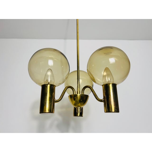 Brass and Glass Chandelier by Hans-Agne Jakobsson, Sweden, 1960s For Sale - Image 10 of 12